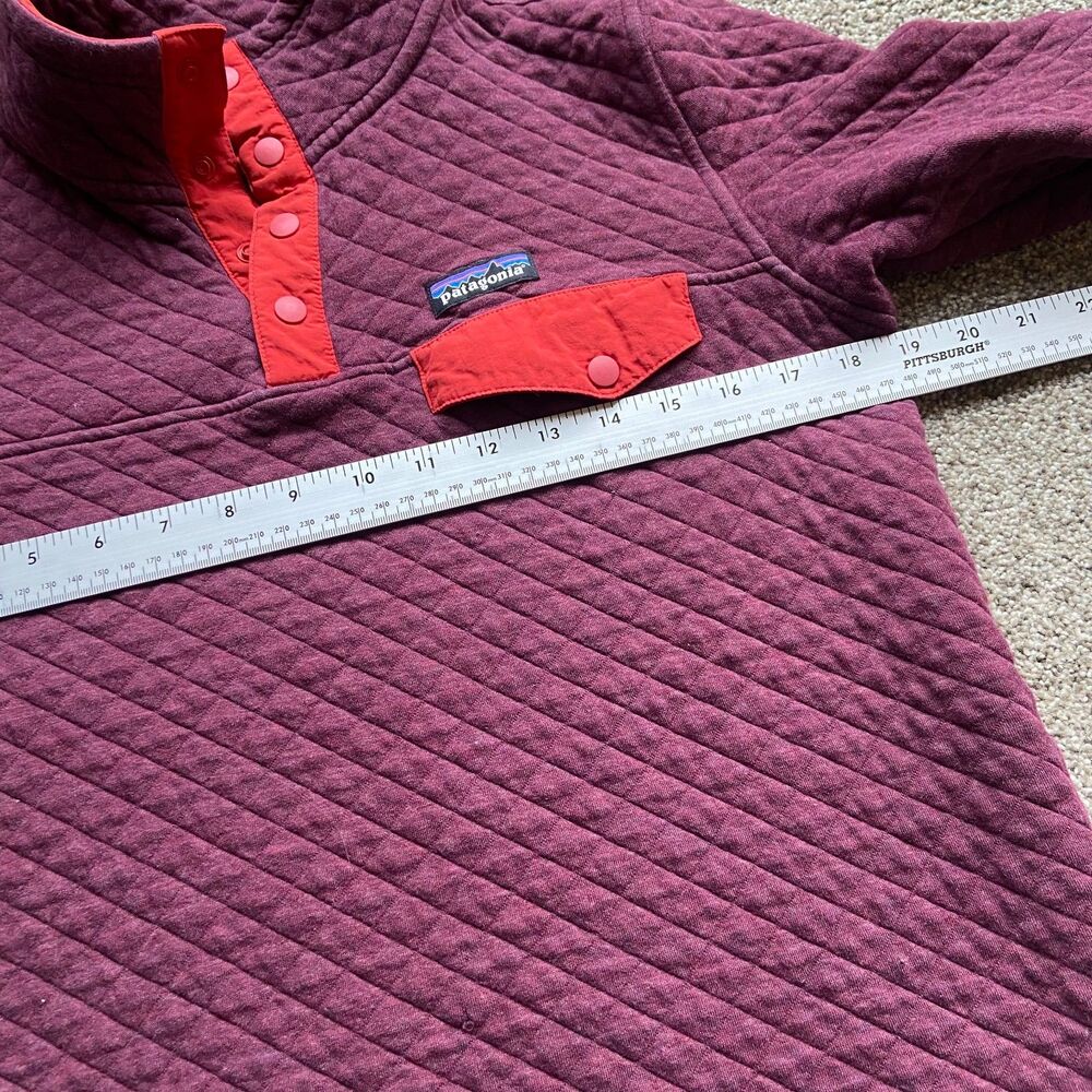 PATAGONIA ORGANIC COTTON QUARTER BUTTON UP MAROON SIZE SMALL - Picture 8 of 9